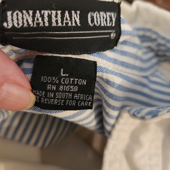 Jonathan Corey size L Men's Button Down Shirt 100% Cotton Team Eglin Fishing - Picture 13 of 13